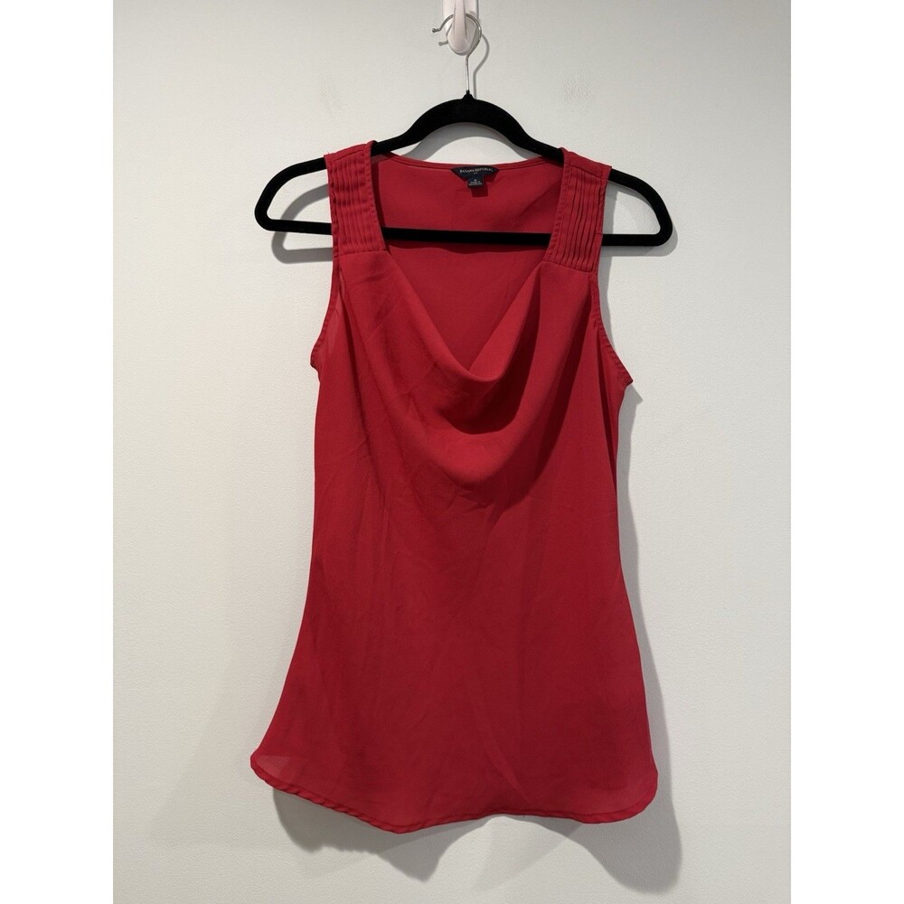 Banana Republic Cowl Neck Top Womens Medium Office Preppy Minimal Travel Work